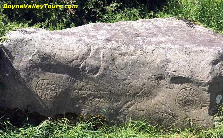 Dowth Kerbstone 51 - The Stone of the Seven Suns