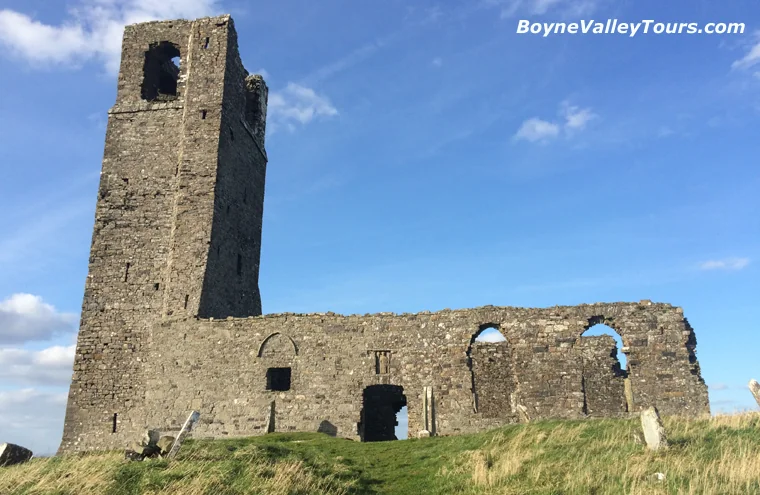 Ruins of a Medieval church on the Hill of Skyrne